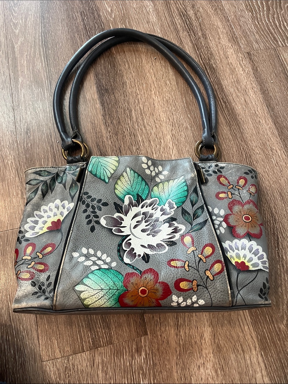 Anna by Anuschka “Garden of Eden” Floral-Print Shoulder Bag